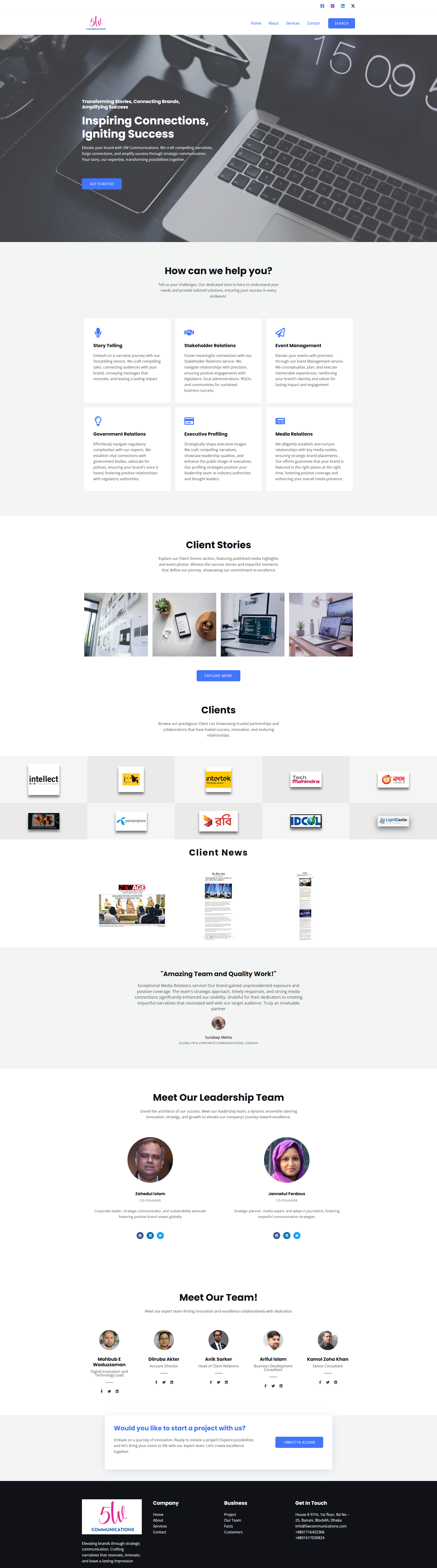 5W Communications – Strategic PR & Communications Agency